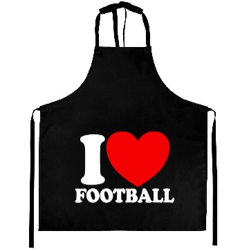 Discover I Love Football Red Heart Football Lover Football Aprons