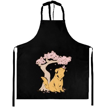 Discover Dog With Sakura Tree Aprons