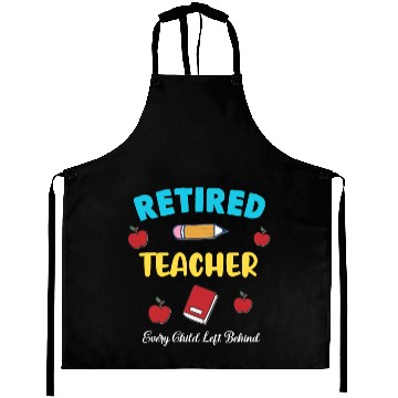 Discover retired teacher funny retirement gift Aprons