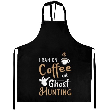 Discover I Ran On Coffee And Ghost Hunting Ghost Hunter Aprons