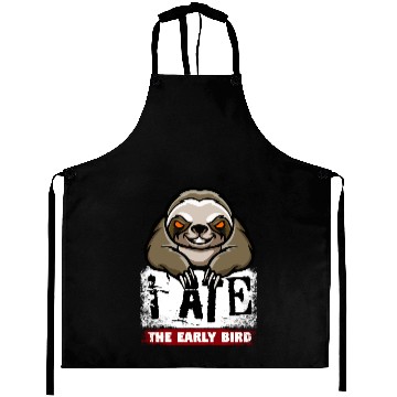 Discover Mad grumpy sloth, the morning grouch Aprons