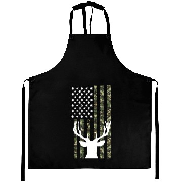 Discover Hunting 4th of July USA Flag Camo Deer Hunter Aprons
