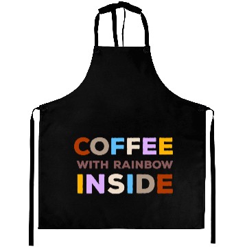 Discover Coffee With Rainbow Inside Typography Aprons