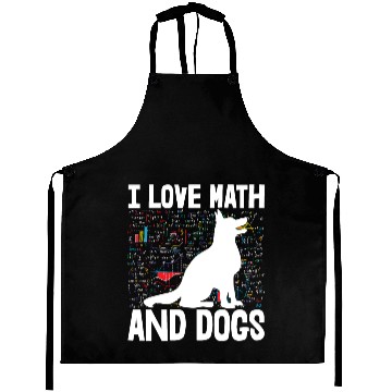 Discover I Love Math & Dogs Aprons