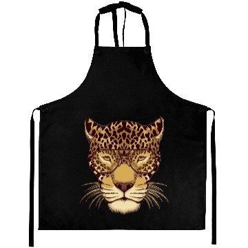 Discover Leopard Punk Style Aprons