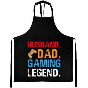Discover Husband Dad Gaming Legend Gift for Daddy Aprons