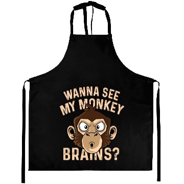 Discover Monkey Brains? Funny Worker Gift Aprons