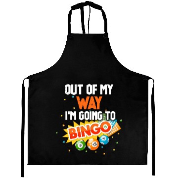 Discover Out Of My Way I'm Going To Play Bingo Funny Bingo Aprons