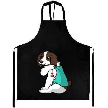 Discover I Love Dad English Springer Spaniel Aprons