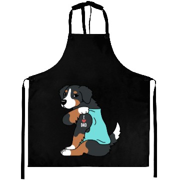 Discover I Love Dad Bernese Mountain Dog Aprons