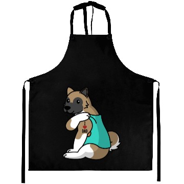 Discover I Love Dad Akita Aprons