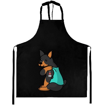 Discover I Love Dad Doberman Aprons