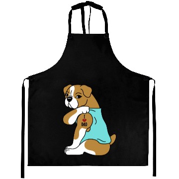 Discover I Love Dad English Bulldog Aprons