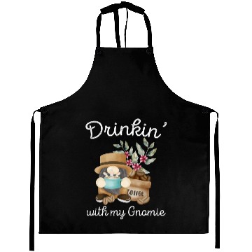 Discover Coffee Gnome Drinking Funny Gnome Lover Aprons