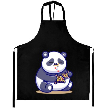 Discover Panda eating a Pizza Aprons