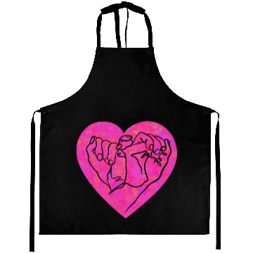 Discover Hands gesture in heart shape girly Aprons