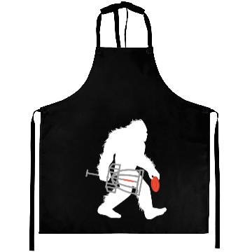 Discover Bigfoot Disc Golf Cryptid Sasquatch Disc Golfer Aprons