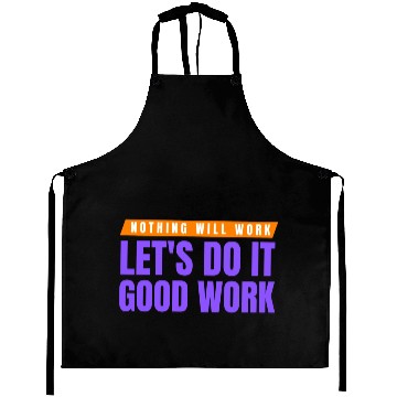 Discover Black and Yellow Simple Quotes Let's Do It Aprons