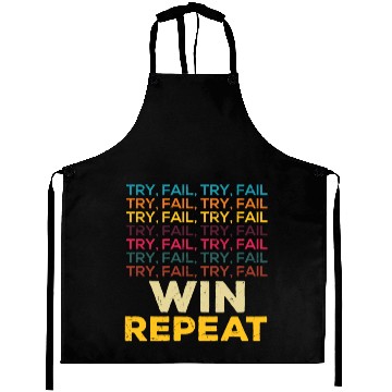 Discover Try Fail Win Repeat Startup Founder Aprons