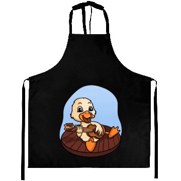Discover Duck Playing Guitar Aprons