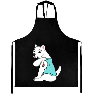 Discover I Love Dad Westie Aprons
