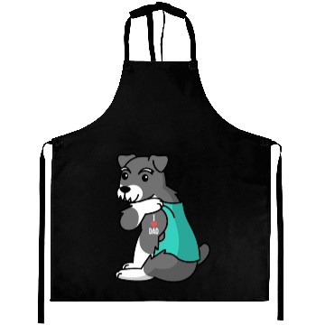Discover I Love Dad Schnauzer Aprons