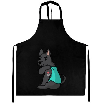 Discover I Love Dad Scottish Terrier Aprons