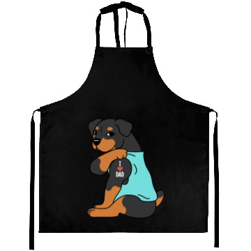 Discover I Love Dad Rottweiler Aprons