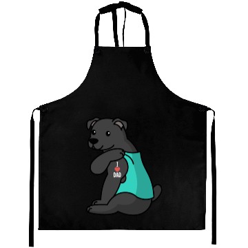 Discover I Love Dad Staffordshire Bull Terrier Aprons