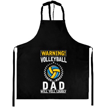Discover Volleyball Dad Loud Yelling Father Aprons
