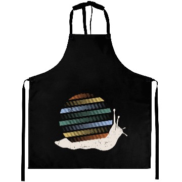 Discover Retro Snail Shell Biology Snail Lover Aprons