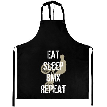 Discover Eat Sleep BMX Repeat Vintage Rider Stunt Cycle Aprons