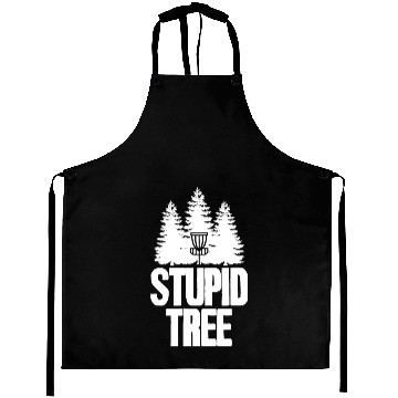 Discover Disc Golf Stupid Tree Frisbee Apparel I Discgolf Aprons