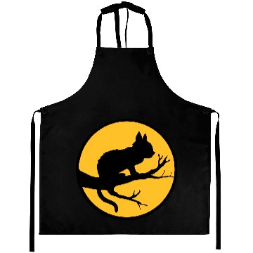 Discover Black cat moon tree Aprons