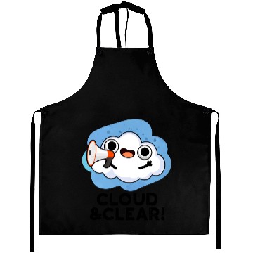 Discover Cloud And Clear Funny Weather Pun Aprons