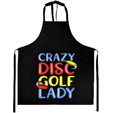 Discover Crazy Disc Golf Lady Disc Golfer Aprons