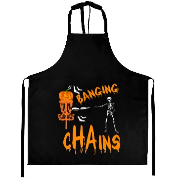 Discover Halloween Funny Disc Golf Frolf skeleton Costume Aprons