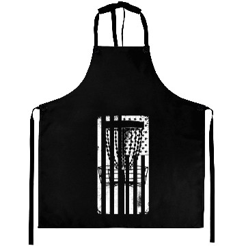 Discover Patriotic Disc Golf American Flag Distressed Aprons