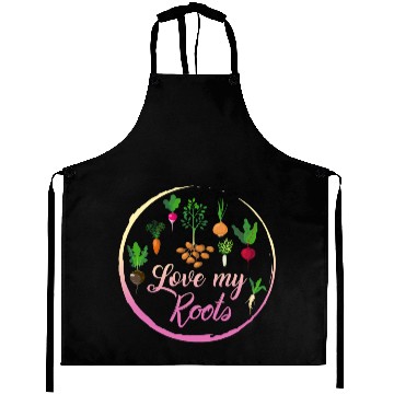 Discover Roots Vegetable Aprons, Love My Roots Aprons,