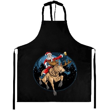 Discover Santa Claus Ride Deer Aprons