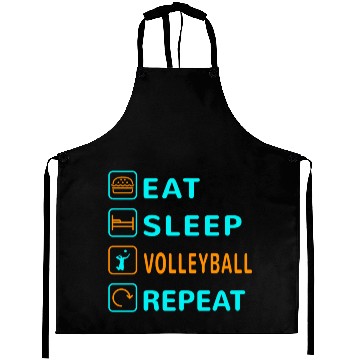 Discover Eat. Sleep. Volleyball. Repeat Design Aprons