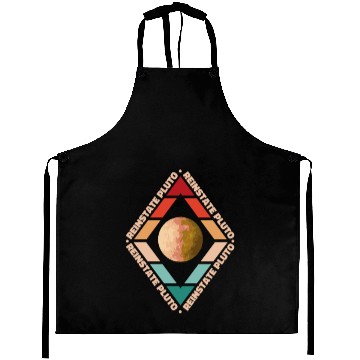 Discover Funny Pluto Planet Science Retro Reinstate Pluto Aprons
