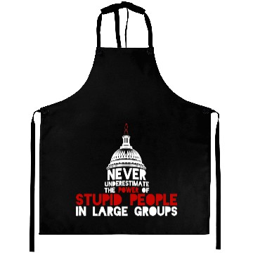 Discover Never Underestimate Stupid People in Large Groups Aprons