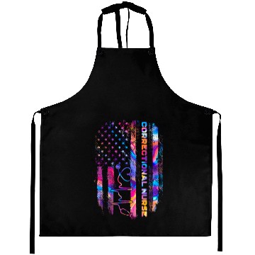 Discover correctional nurse - US flag Aprons