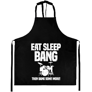 Discover Eat Sleep Bang Drums Funny Drummer Aprons