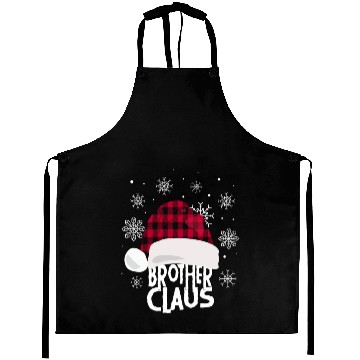 Discover Brother Claus Christmas Buffalo Plaid Santa Hat Aprons