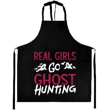 Discover Ghost Hunter Spooky Real Girls Go Ghost Hunting Aprons