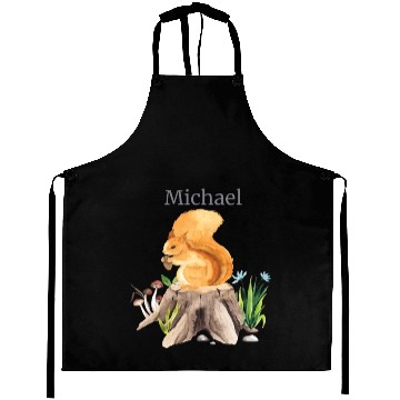 Discover Waldtier Squirrel Flowers Name Michael Aprons