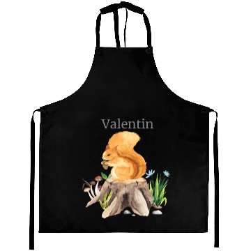 Discover Forest Animal Squirrel Flowers Name Valentine Aprons