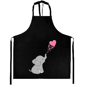 Discover Grey Elephant with love Aprons